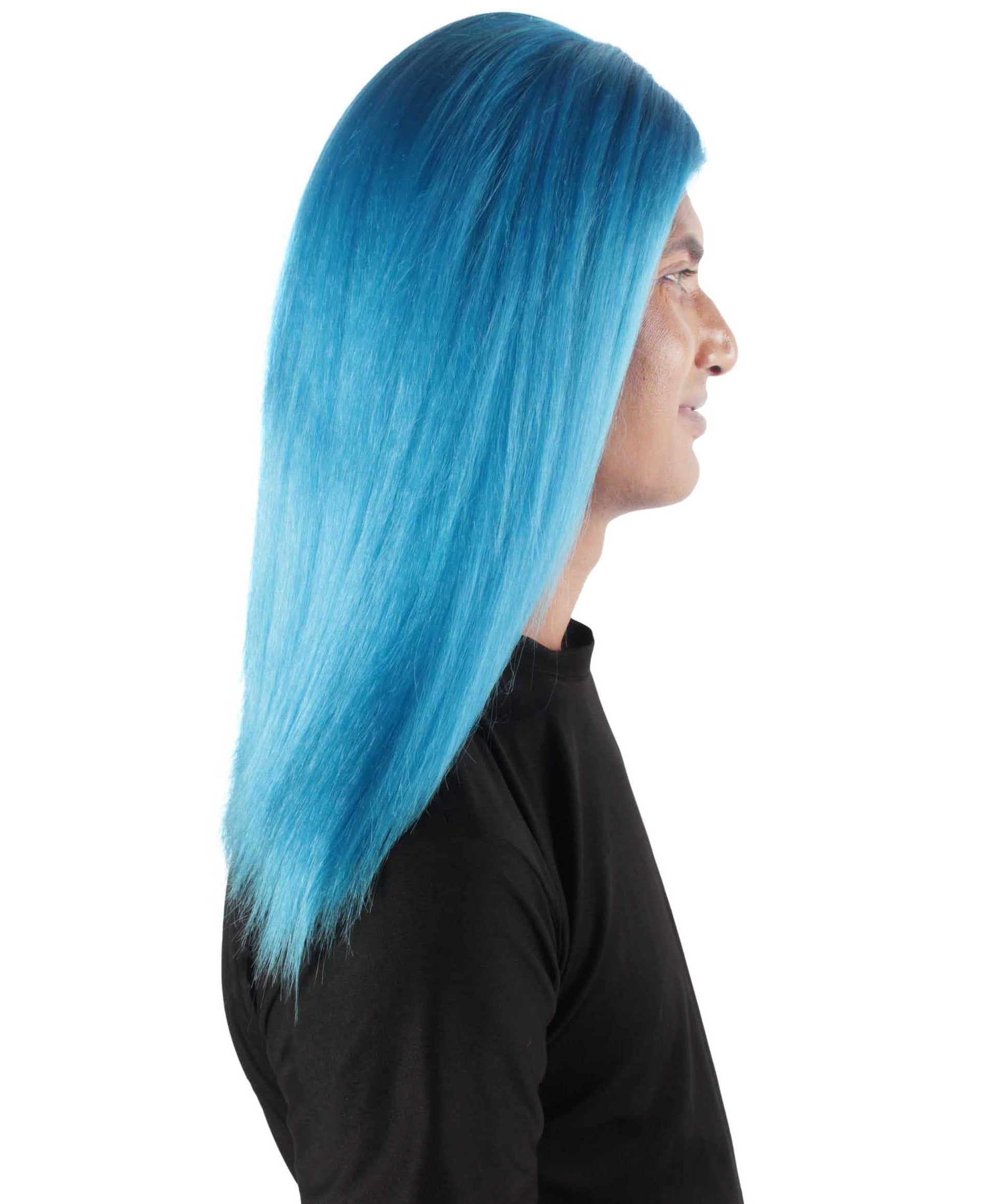 Blue Rainbow Rapper Wig 