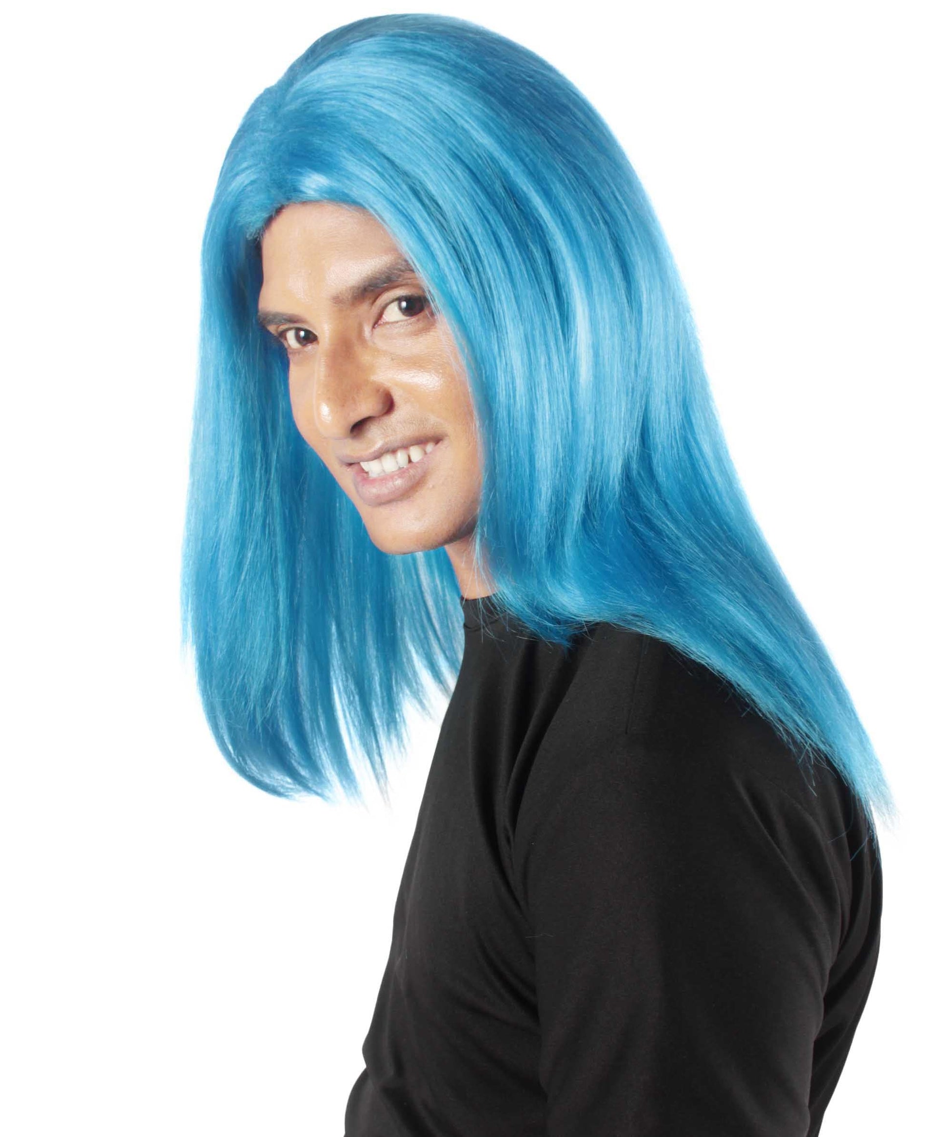 Blue Rainbow Rapper Wig 