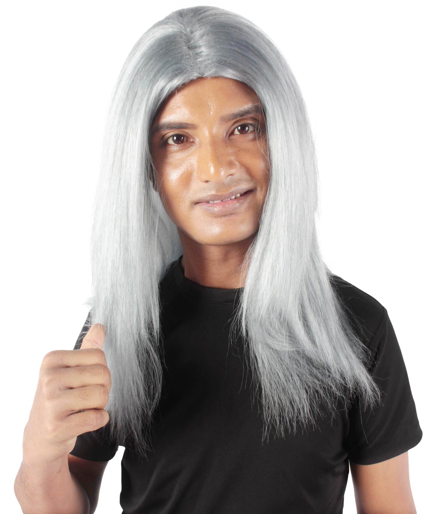 Dark Grey Rapper Wig