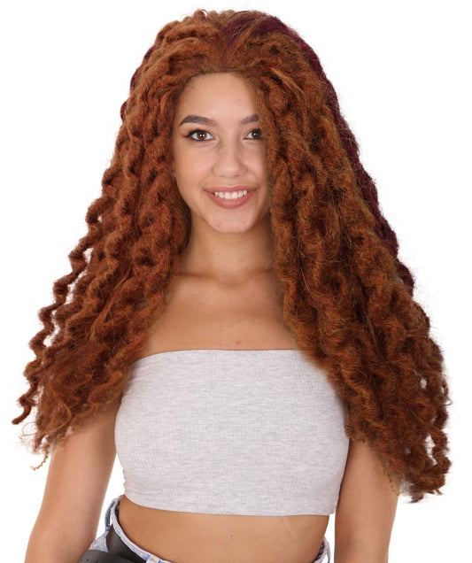 red loc wig