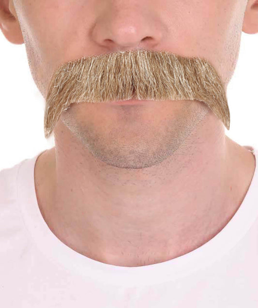 Mix Grey Horseshoe Human Hair Mustache Styles