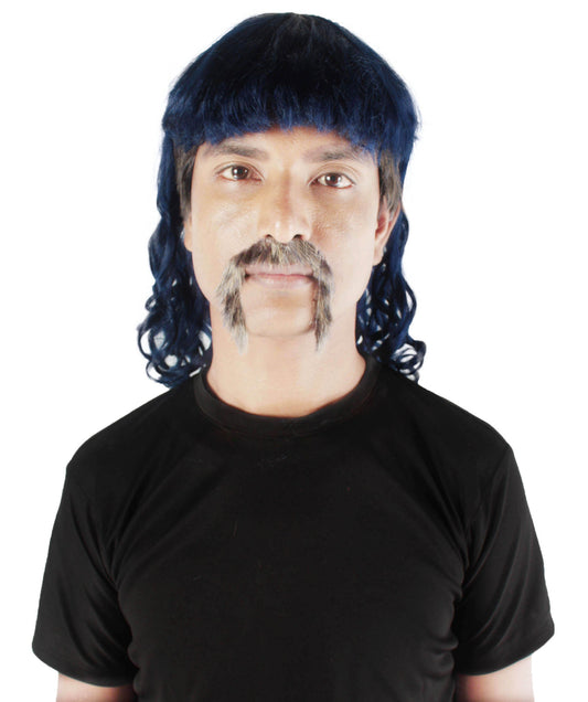 Dark Blue Zaney Zoo Guy Wig