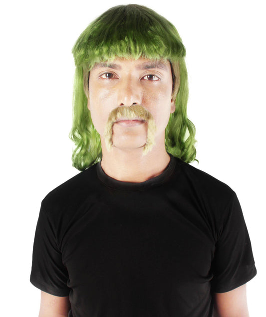 Lime Green Zaney Zoo Guy Wig