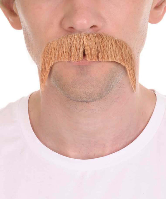 Dark Brown Horseshoe Human Hair Mustache Styles
