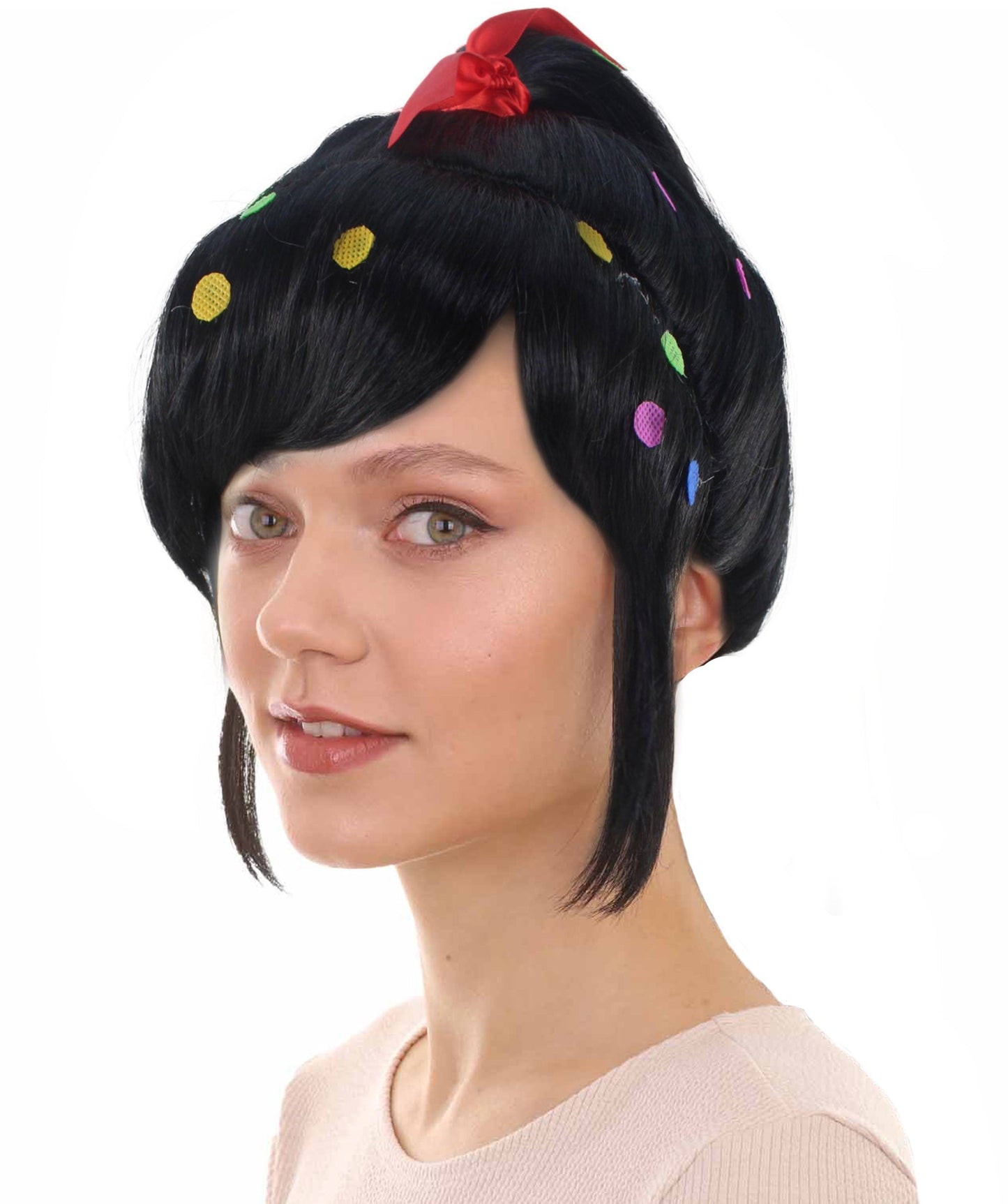 Womens Candy Girl  Wig | Black TV/Movie Wigs | Premium Breathable Capless Cap