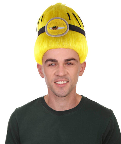 Animation Yellow Mens Wig | Yellow Cartoon Wig | Premium Breathable Capless Cap