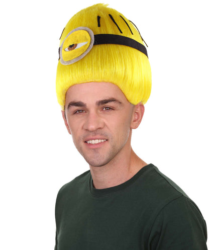 Animation Yellow Mens Wig | Yellow Cartoon Wig | Premium Breathable Capless Cap