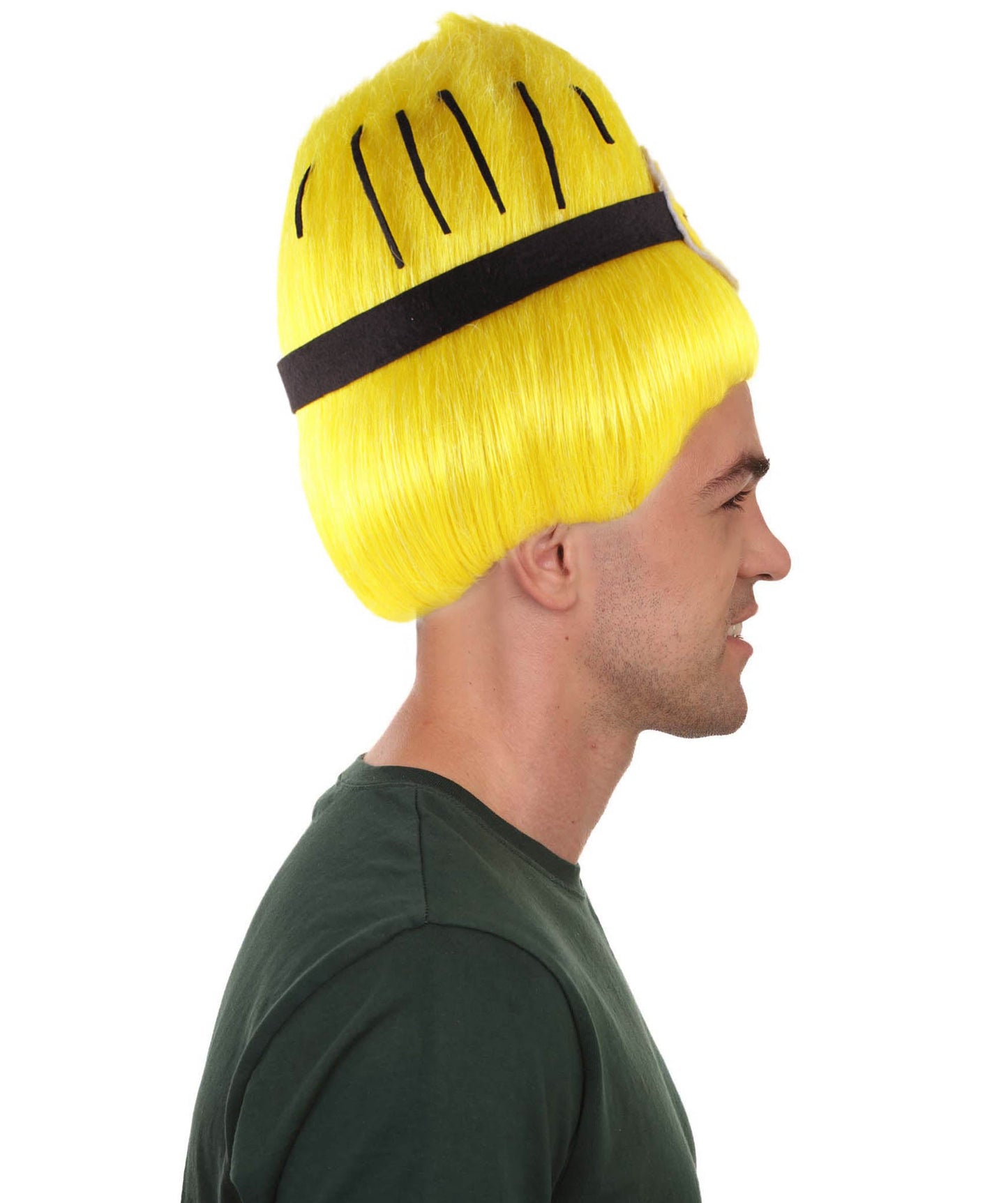 Animation Yellow Mens Wig | Yellow Cartoon Wig | Premium Breathable Capless Cap