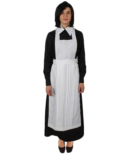 Women’s 55” Long Black and White Anime Movie Maid Costume