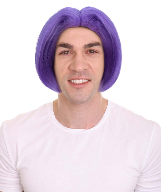 Men’s Dragon Lavender Middle-Parted Anime Fancy Wig, Best for Halloween, Flame-retardant Synthetic Fiber