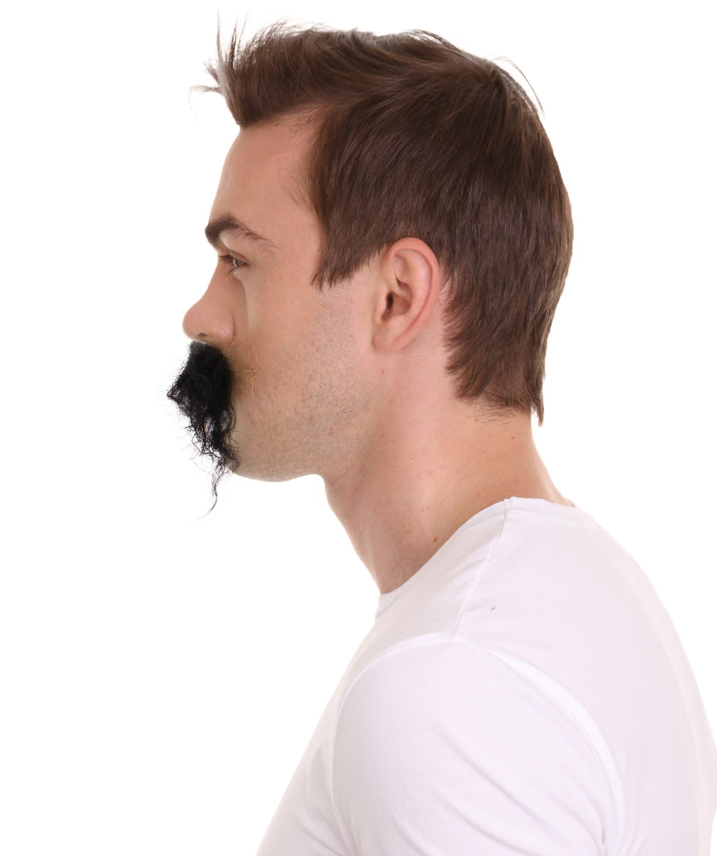 Men's Doctor Video Game Supervillain Long Curly Mustache| Multiple Color Options