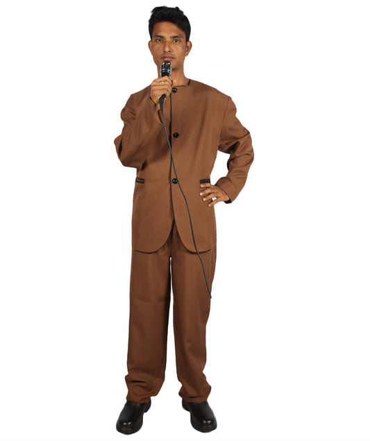 Men's 70's Singer Costume | Brown Fancy Costume