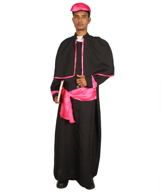 Men's Cardinal Costume | Black & Pink Fancy Costume
