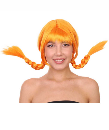 Orange Bavarian Girl Women's Wig