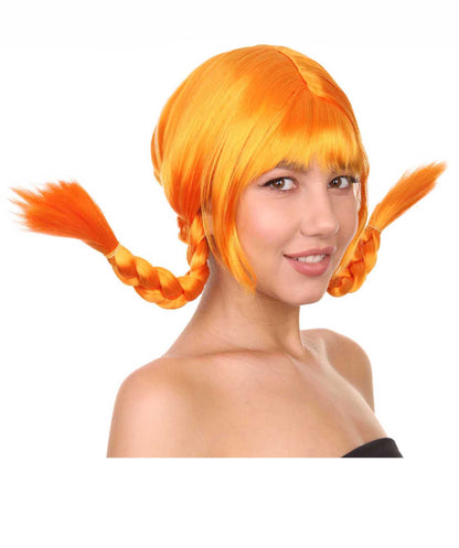 Orange Bavarian Girl Women's Wig