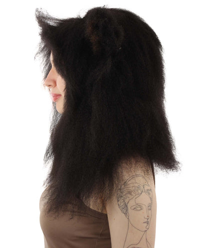 HPO Black Bear wig   - Long Synthetic Fibers