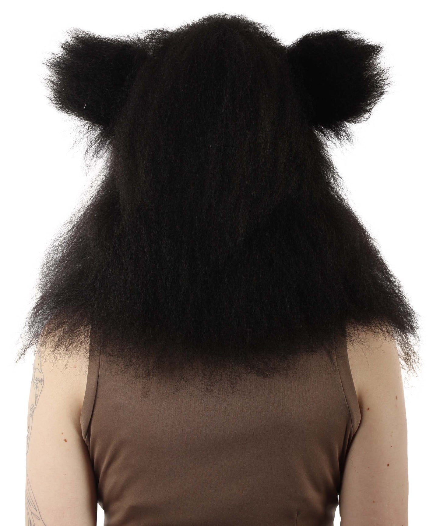 HPO Black Bear wig   - Long Synthetic Fibers