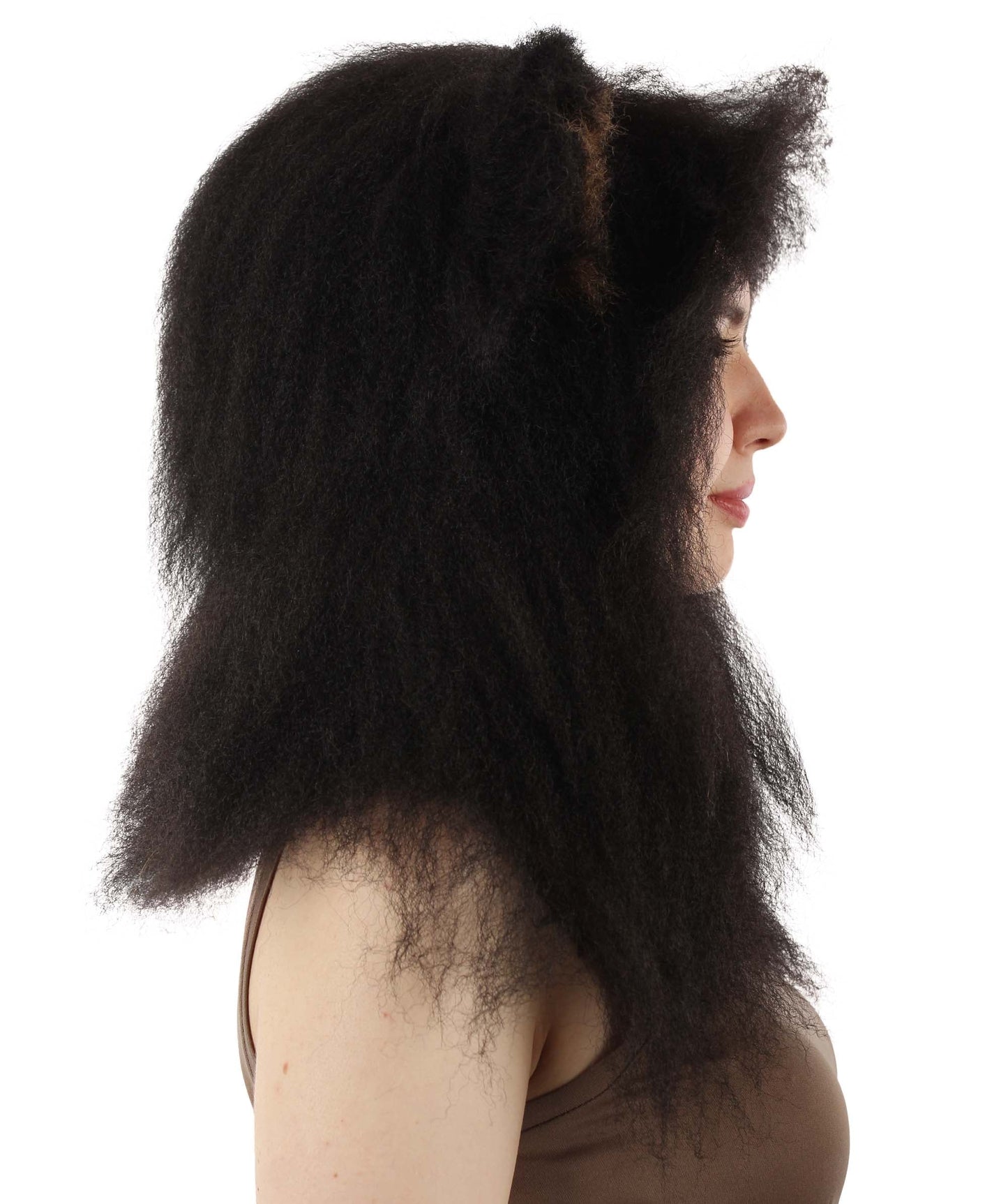 HPO Black Bear wig   - Long Synthetic Fibers