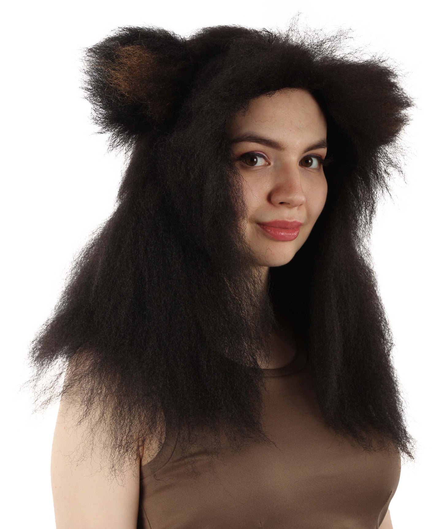 HPO Black Bear wig   - Long Synthetic Fibers