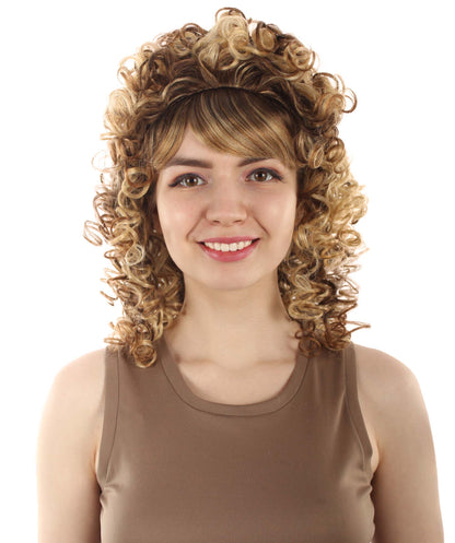 HPO Women's 80's Babe Doll Wig , Multiple Color Options