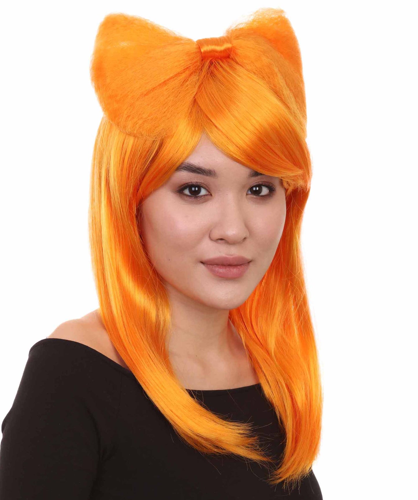 Pumpkin Orange Long Butterfly Womens Wigs collection