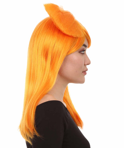 Pumpkin Orange Long Butterfly Womens Wigs collection