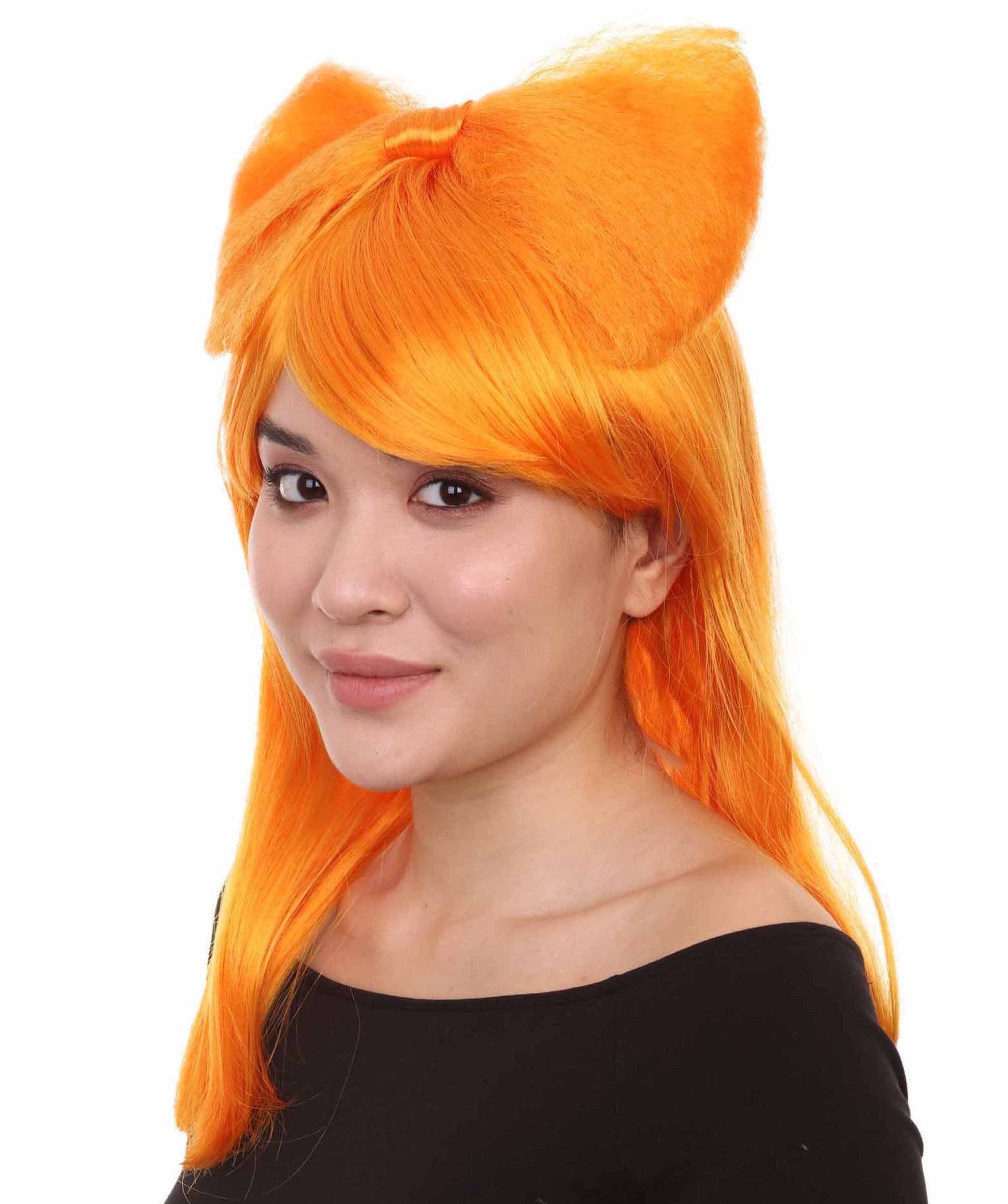 Pumpkin Orange Long Butterfly Womens Wigs collection