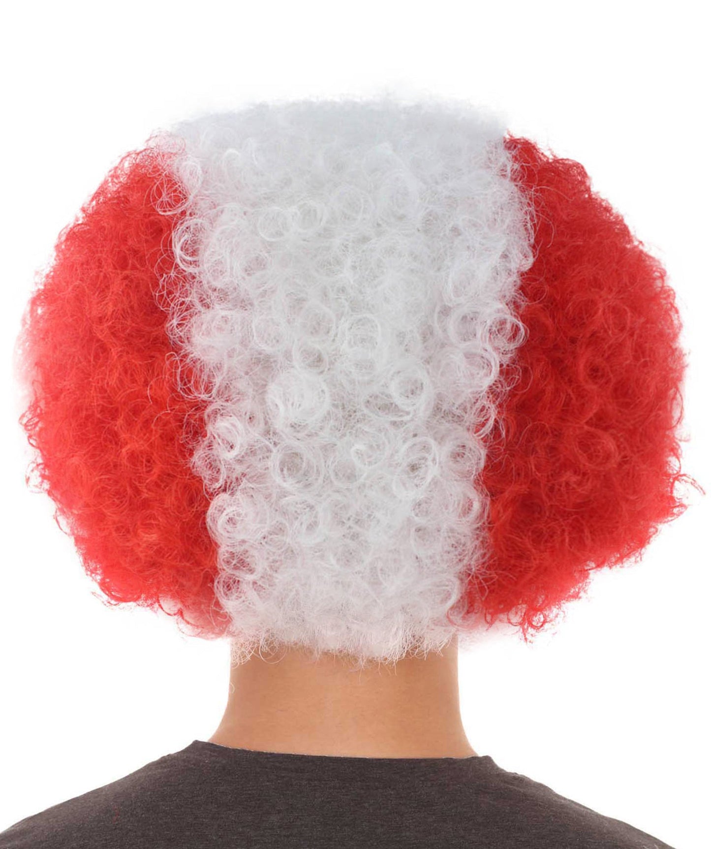 Canada Flag Afro Wig | White Red Afro Wig