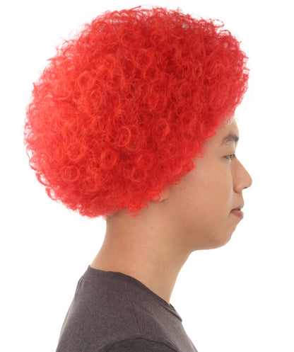 Canada Flag Afro Wig | White Red Afro Wig