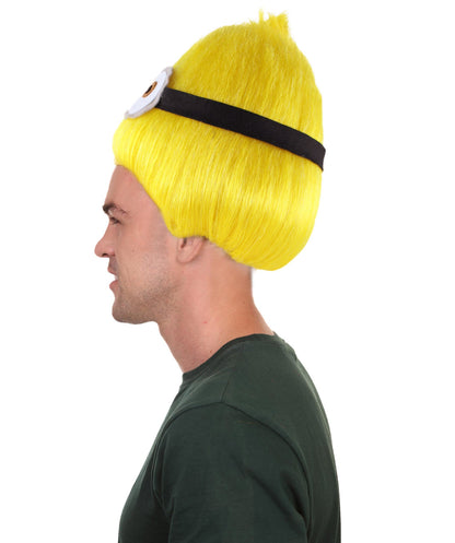 Animation Yellow Mens Wig | Yellow Cartoon Wig | Premium Breathable Capless Cap