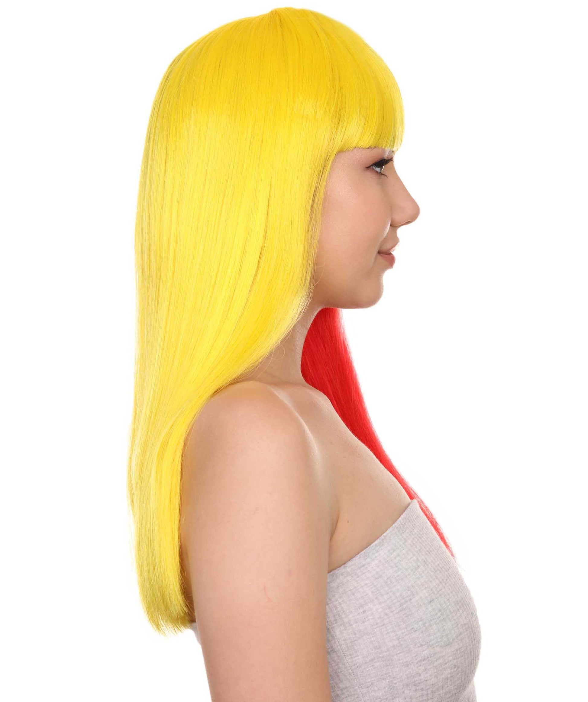 Colombia Flag Long Bob Wig