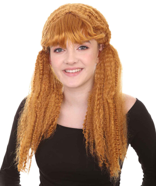 Brown Long Curly Ponytail Cosplay Women's Wig