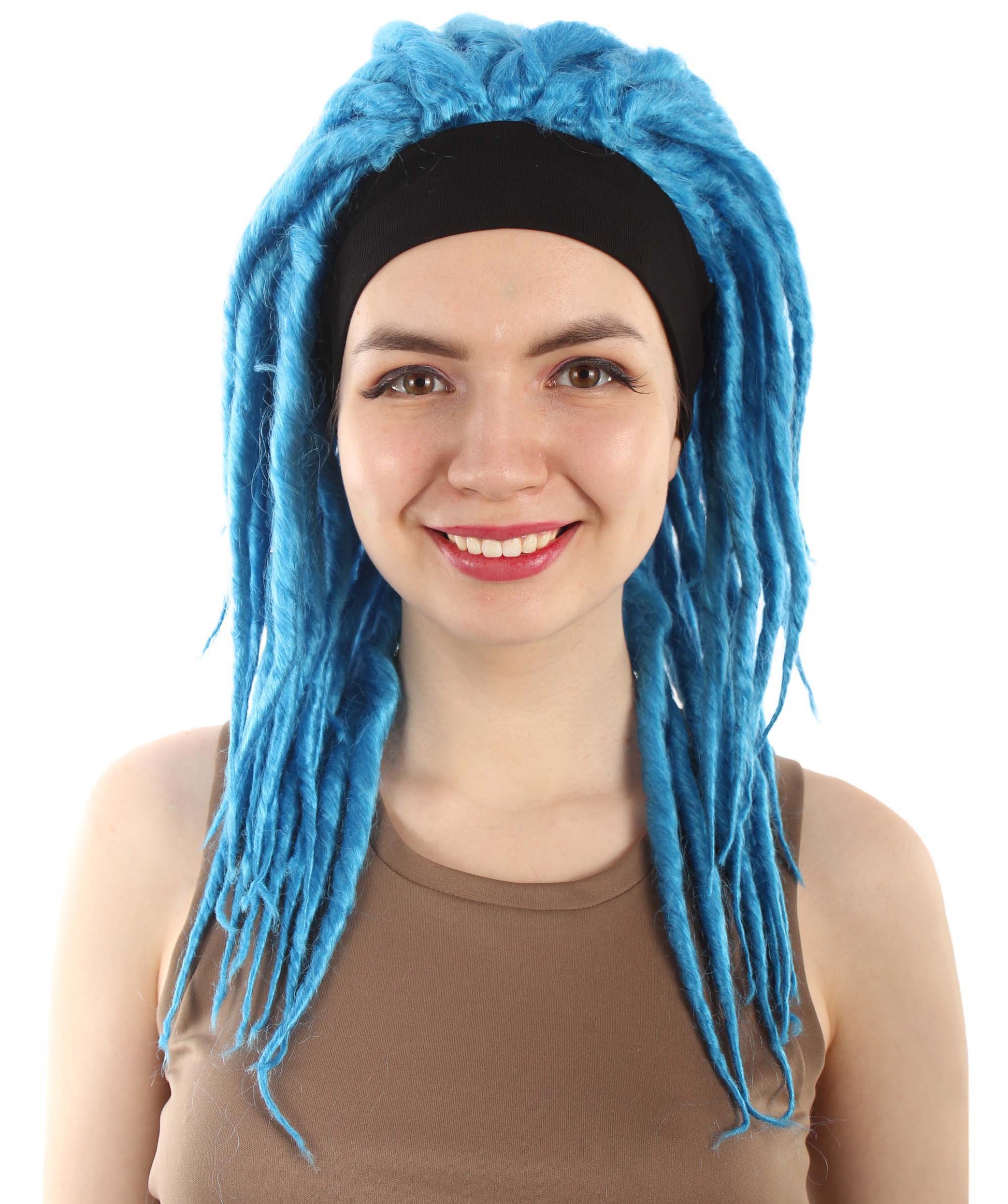 Blue Deluxe Dreadlock Wig