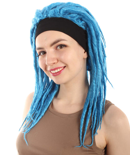 Blue Deluxe Dreadlock Wig