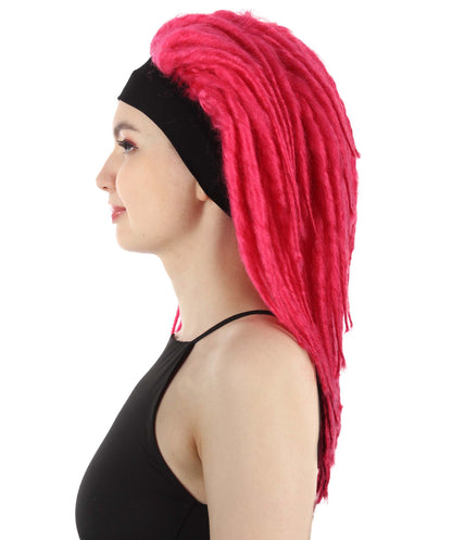 Pink Deluxe Dreadlock Wig