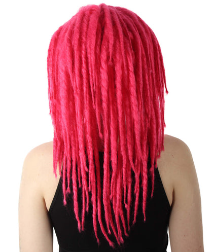 Pink Deluxe Dreadlock Wig