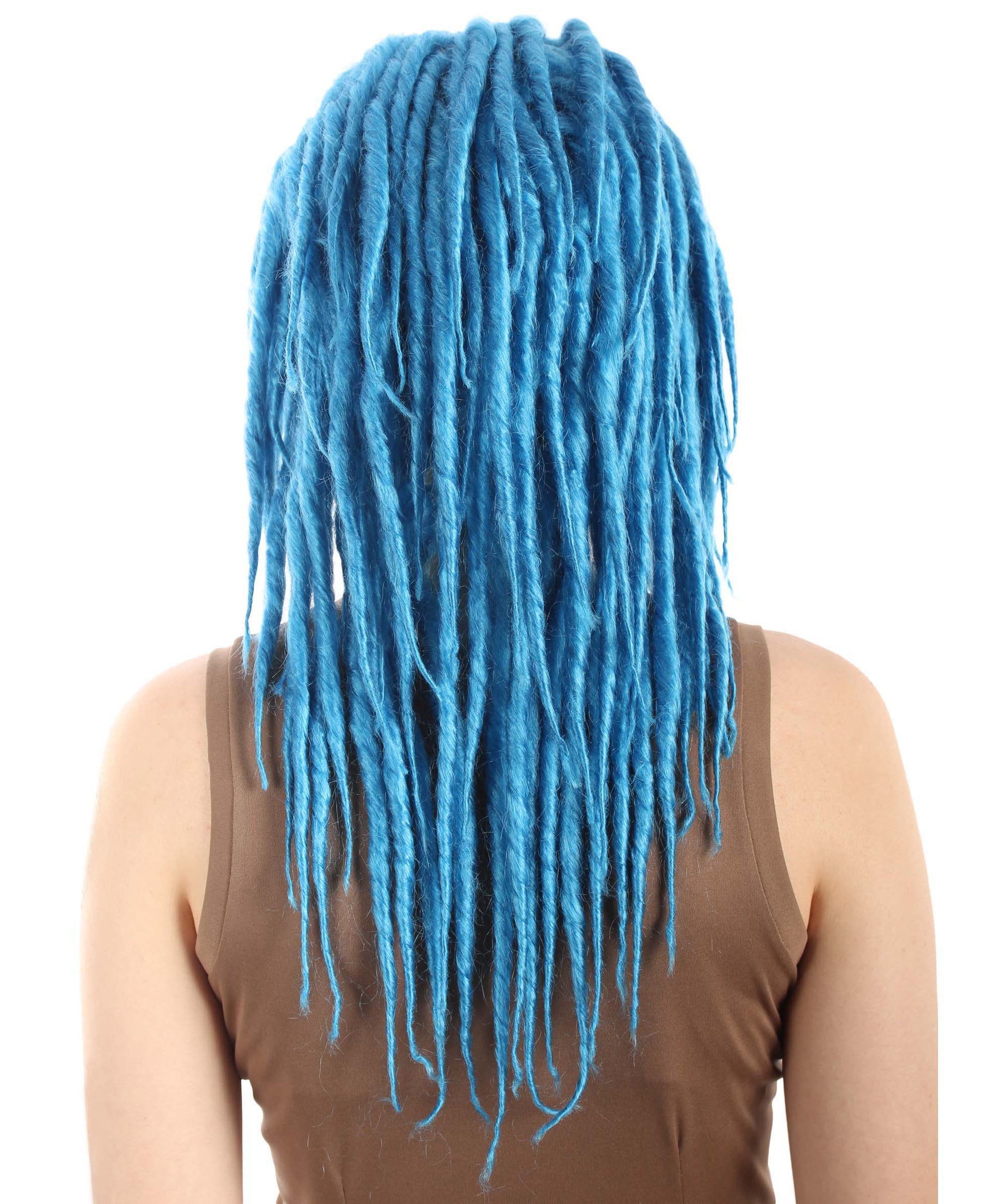 Blue Deluxe Dreadlock Wig