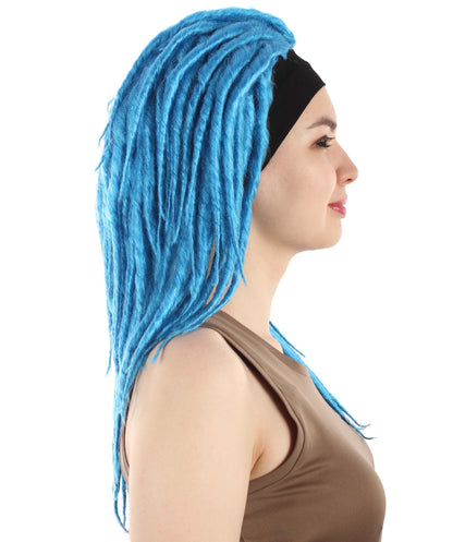 Blue Deluxe Dreadlock Wig