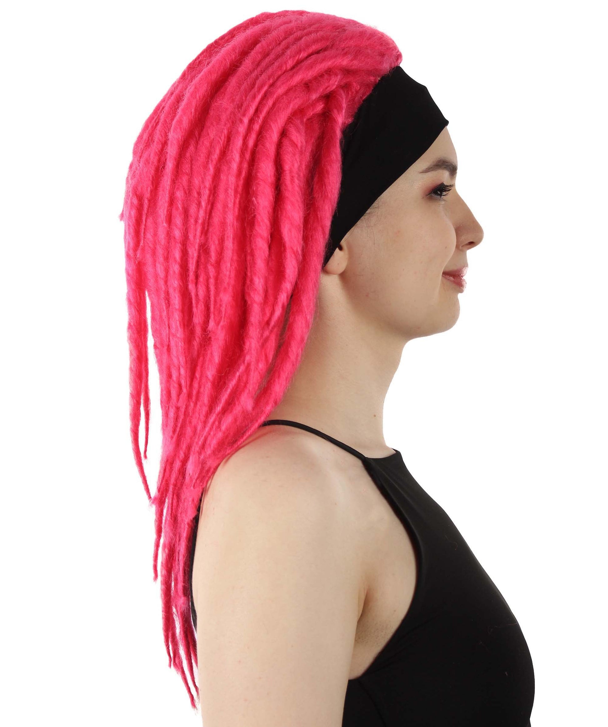 Pink Deluxe Dreadlock Wig