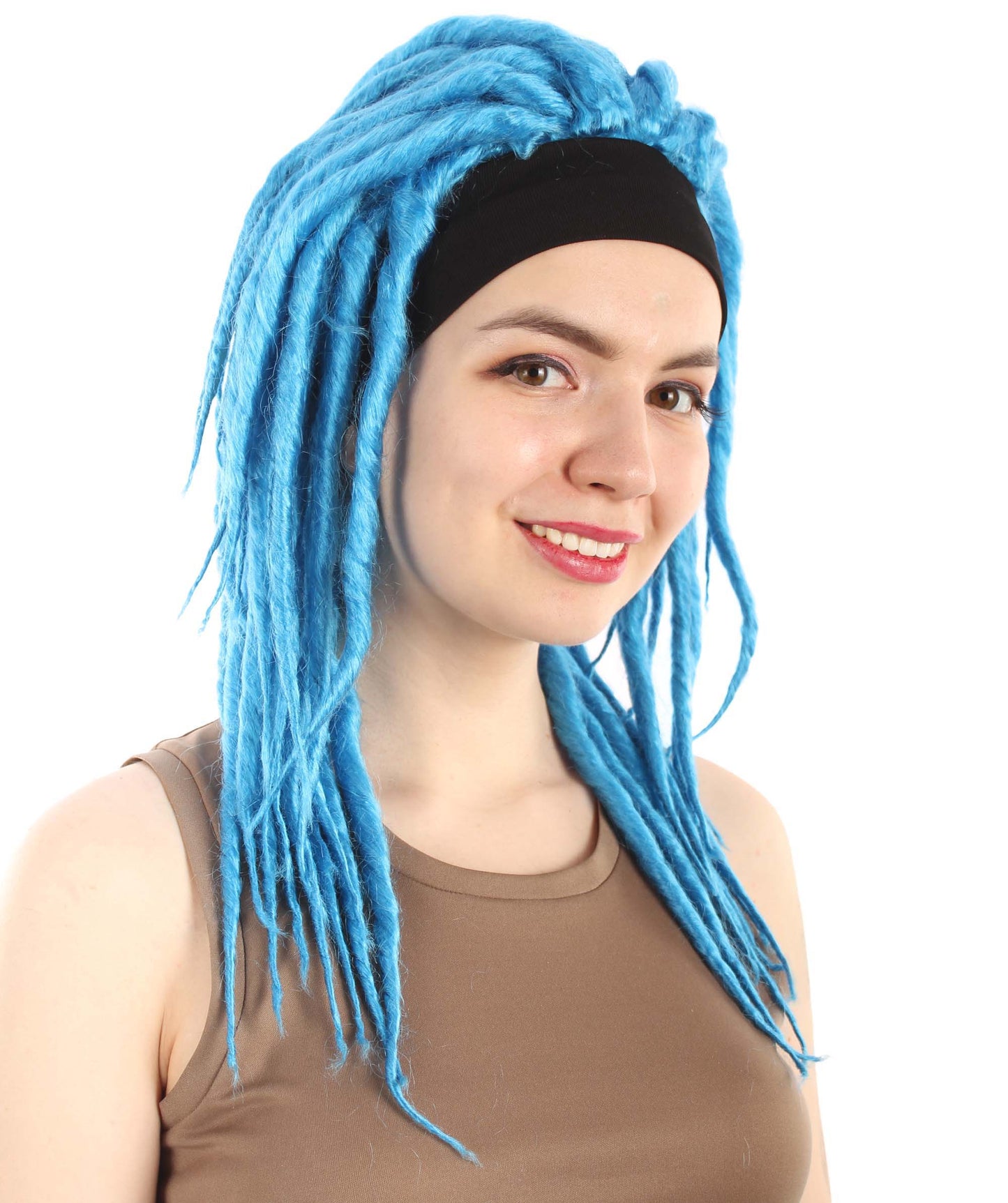 Blue Deluxe Dreadlock Wig