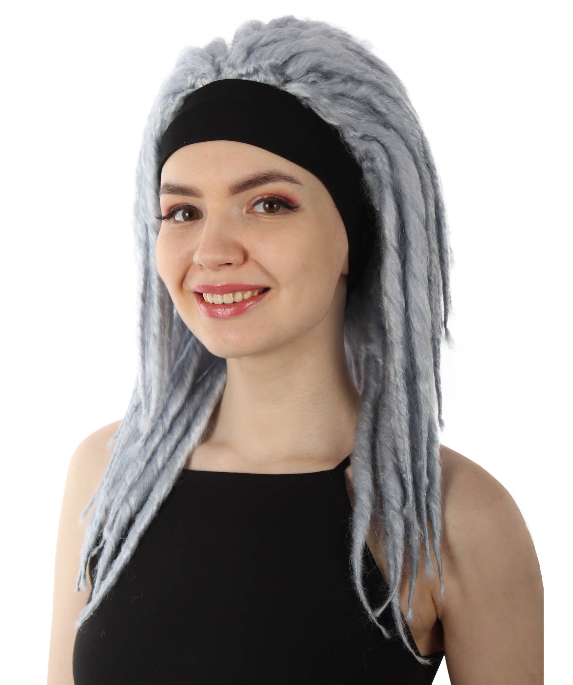 Dark Grey Deluxe Dreadlock Wig