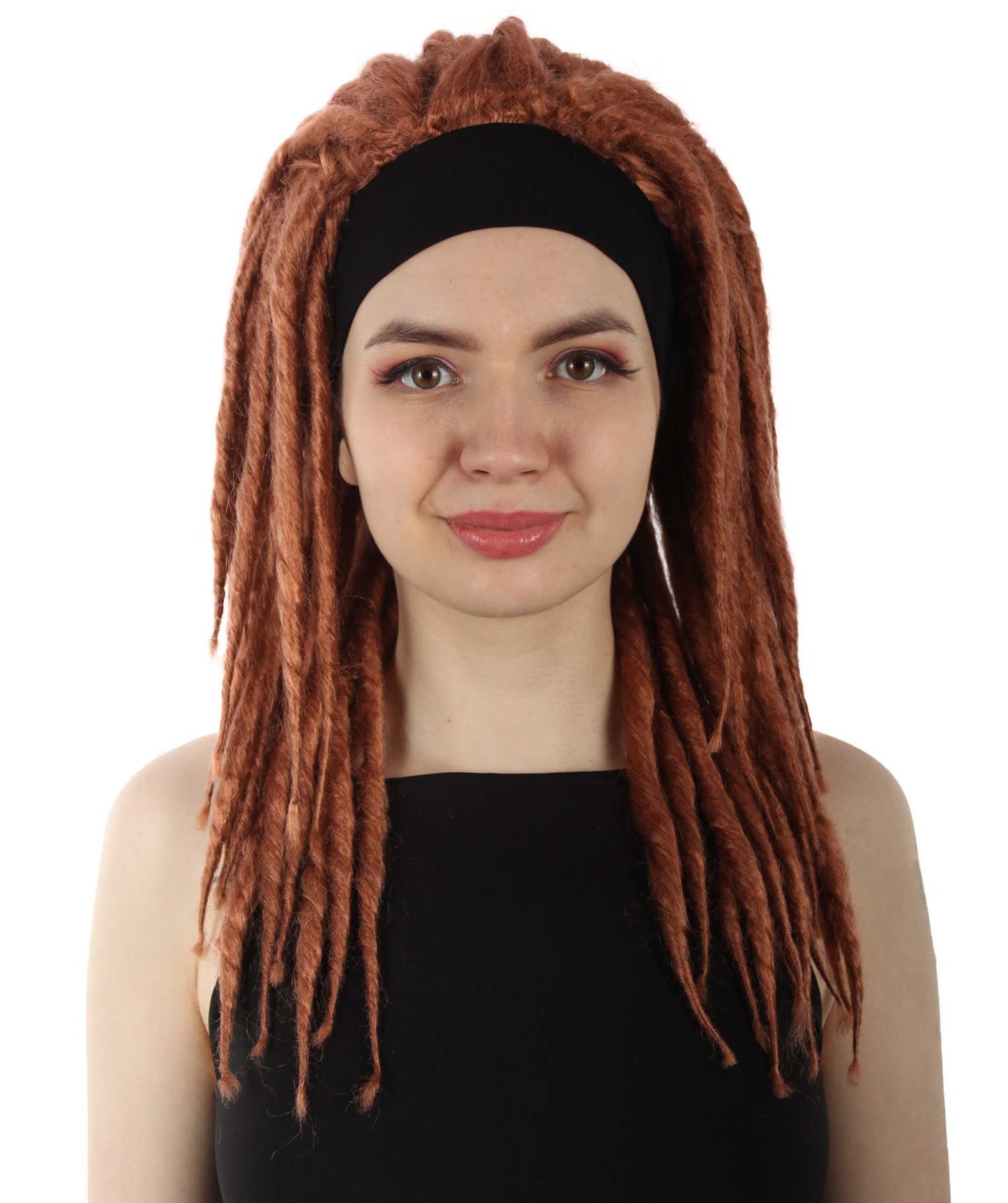 Auburn Brown Deluxe Dreadlock Wig