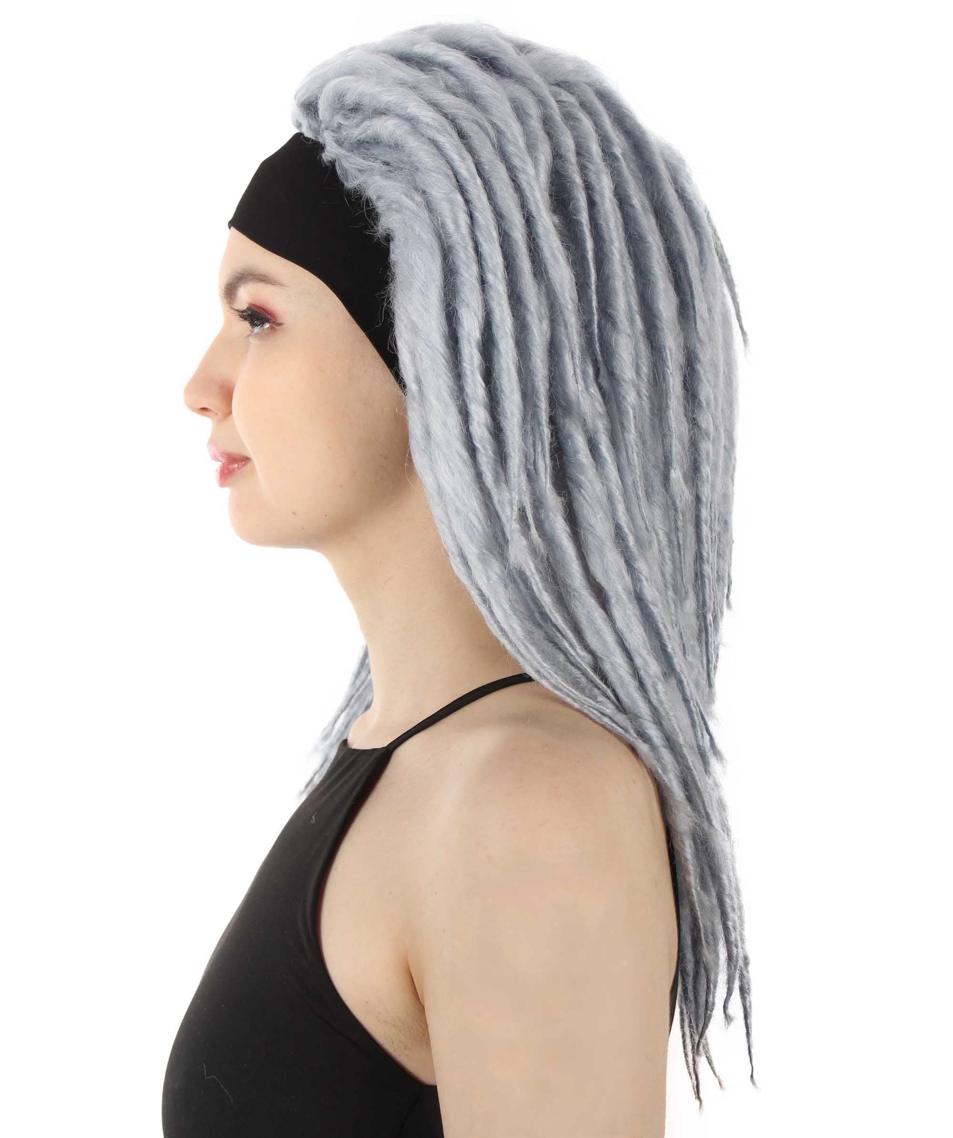 Dark Grey Deluxe Dreadlock Wig