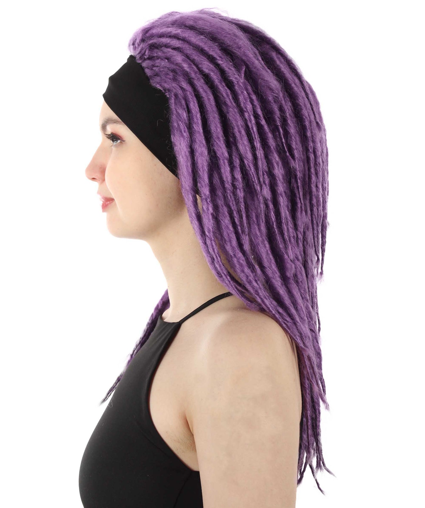 Dark Purple Deluxe Dreadlock Wig