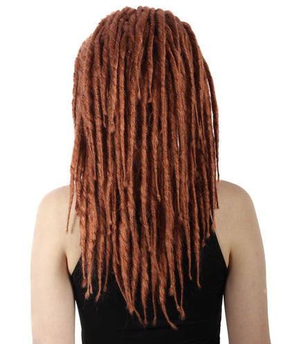 Auburn Brown Deluxe Dreadlock Wig