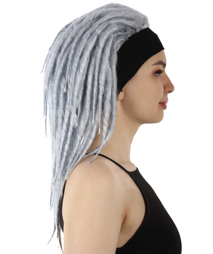 Dark Grey Deluxe Dreadlock Wig