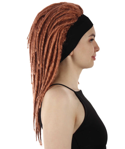 Auburn Brown Deluxe Dreadlock Wig