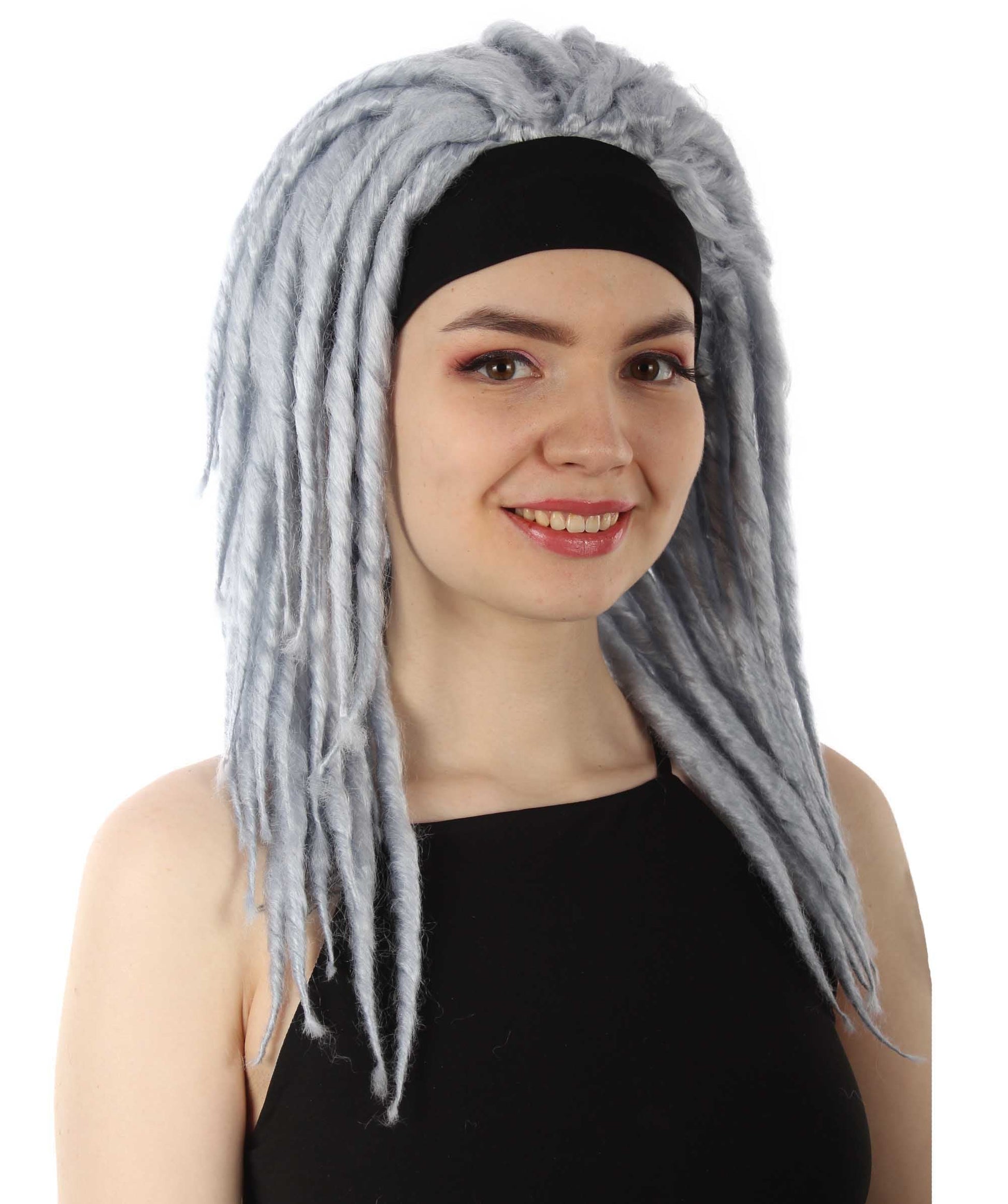 Dark Grey Deluxe Dreadlock Wig