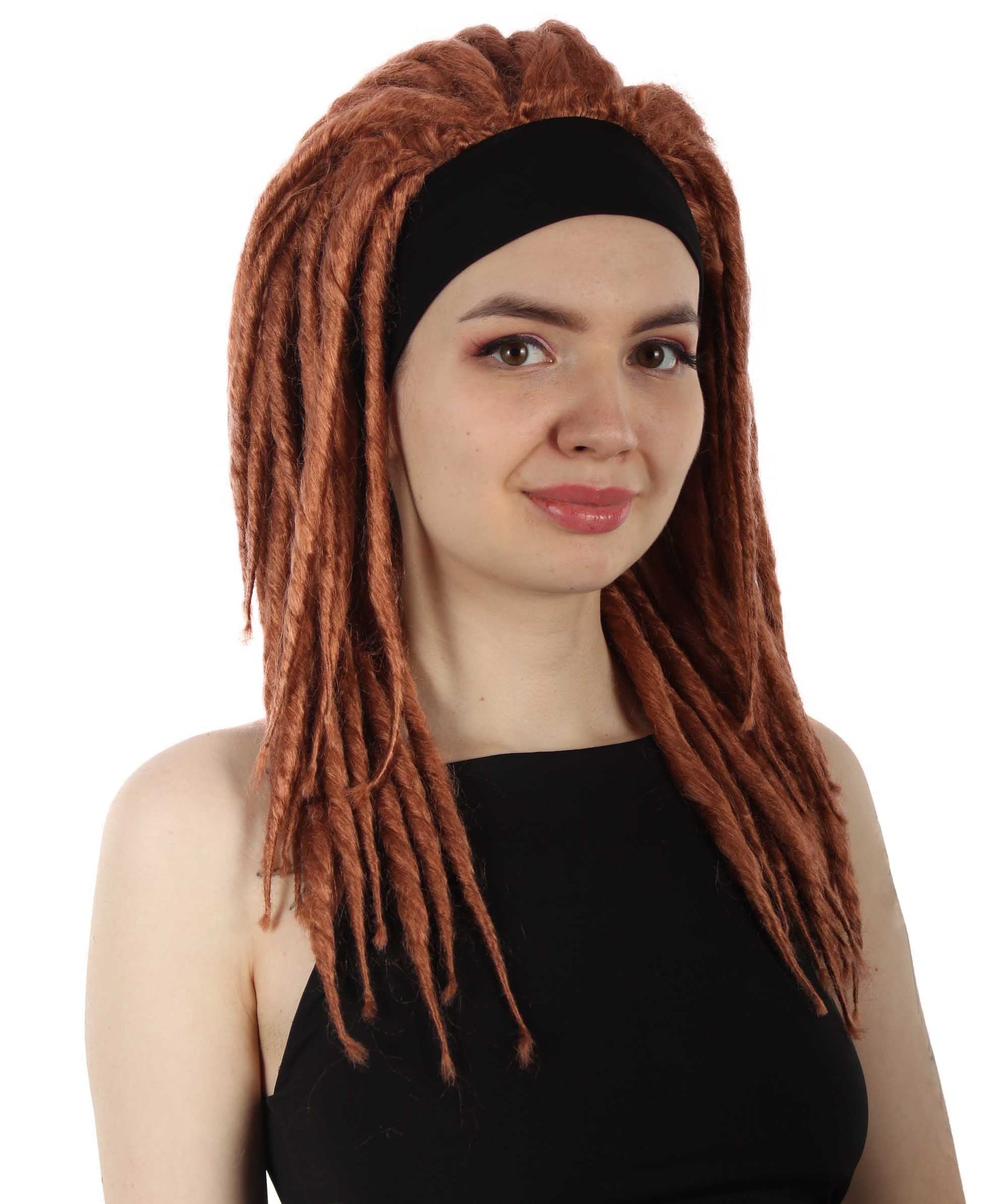 Auburn Brown Deluxe Dreadlock Wig