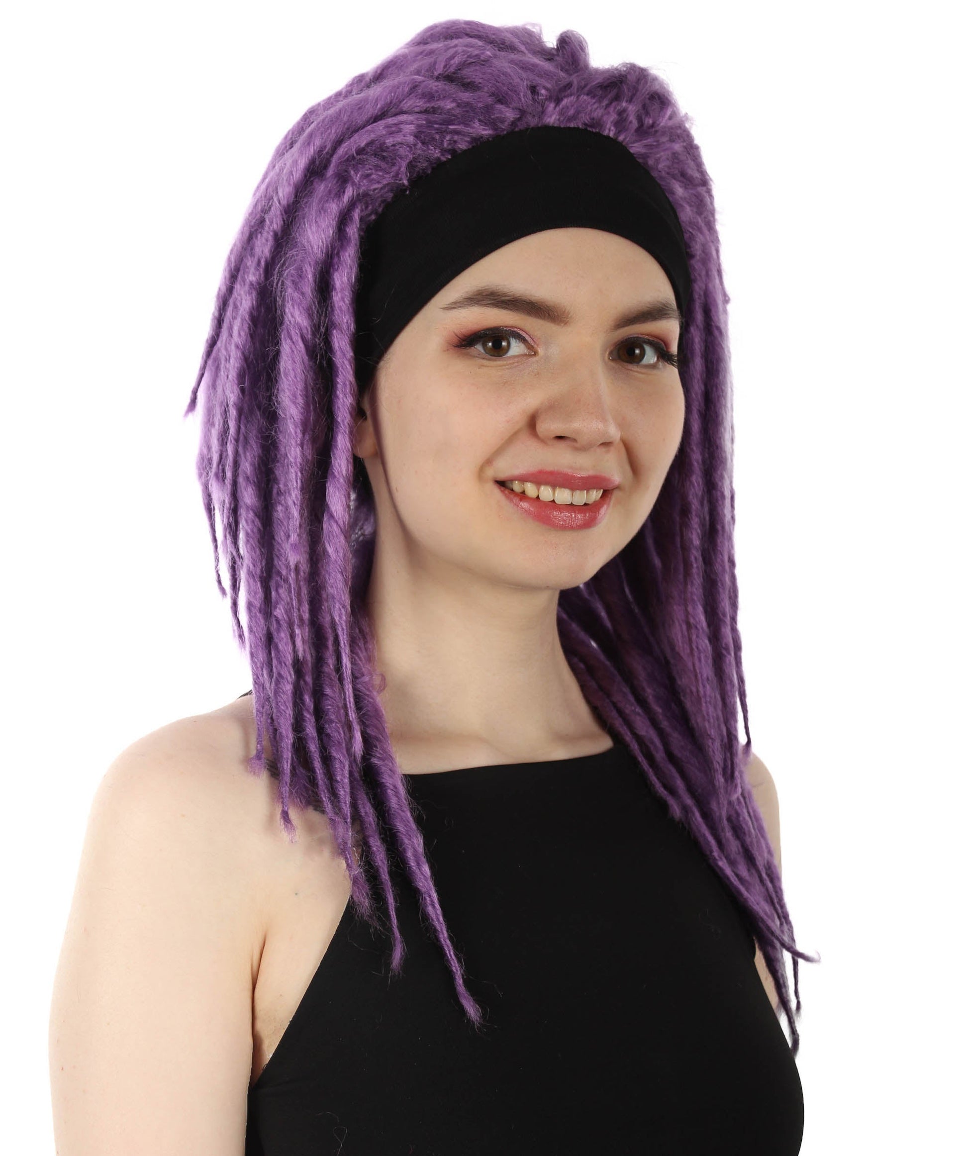 Dark Purple Deluxe Dreadlock Wig